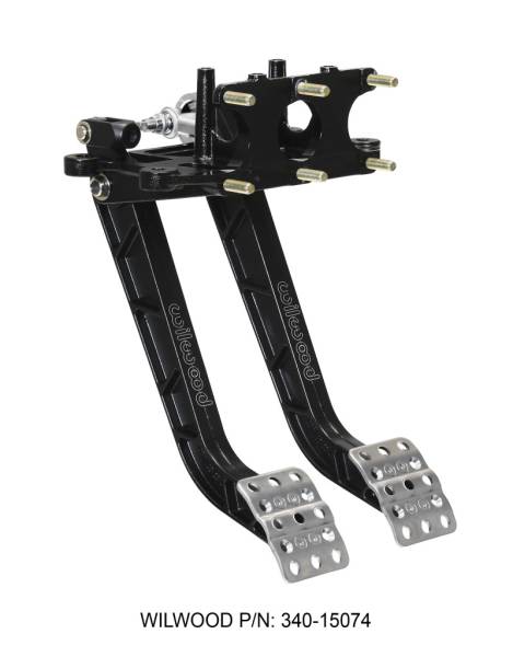 Wilwood - Wilwood 340-15074 Wilwood Adjustable-Trubar Dual Pedal - Brake / Clutch - Rev. Swing Mount - 6.25:1