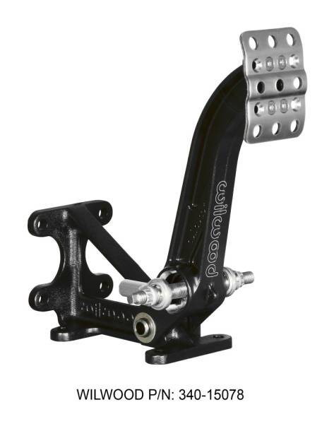 Wilwood - Wilwood 340-15078 Wilwood Adjustable-Trubar Brake Pedal - Dual MC - Floor Mount - 6:1