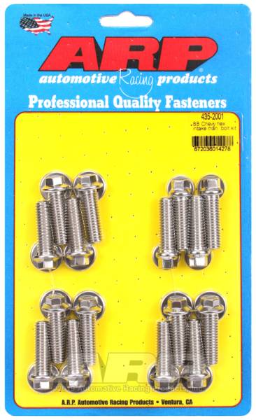 ARP - ARP 435-2001 ARP BB Chevy Hex Intake Manifold Bolt Kit