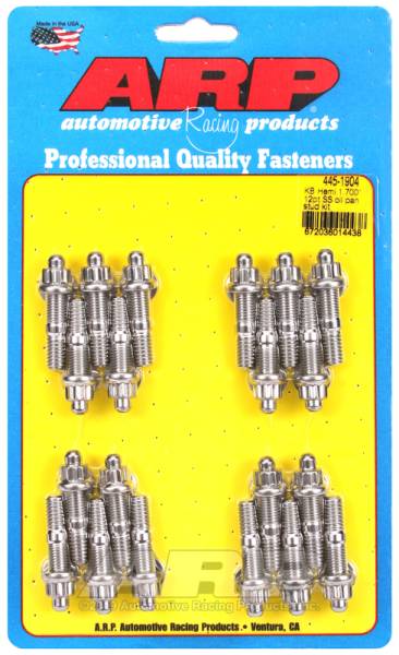 ARP - ARP 445-1904 ARP KB Hemi 1.700in SS 12pt Oil Pan Stud Kit