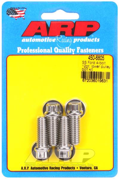 ARP - ARP 450-6805 ARP Ford SS 4-Bolt 12pt Lower Pulley Bolt Kit