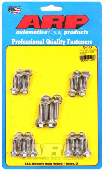 ARP - ARP 454-1804 ARP Ford 351 w/ Factory Hold Down Rails Oil Pan Bolt Kit