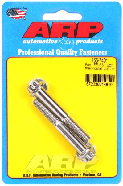 ARP - ARP 455-7401 ARP Ford FE SS 12pt Thermostat Bolt Kit