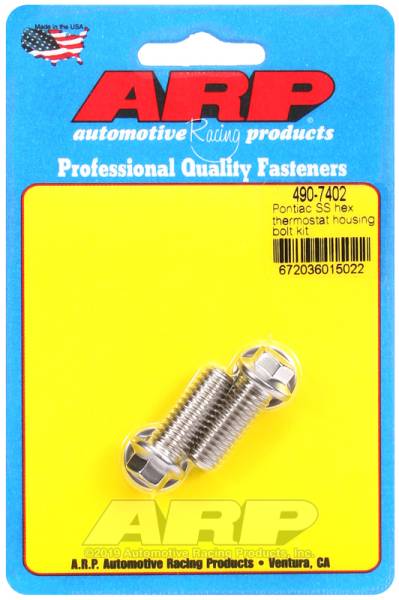 ARP - ARP 490-7402 ARP Pontiac SS Hex Thermostat Housing Bolt Kit