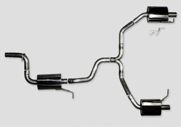 AWE Tuning - AWE Tuning 3010-33022 AWE Tuning VW CC Touring Edition Exhaust Dual Outlet - Diamond Black Tips