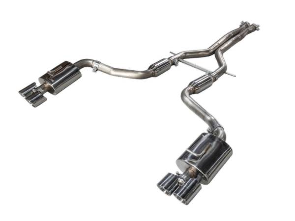 AWE Tuning - AWE Tuning 3010-42024 AWE Tuning Panamera Turbo Performance Exhaust System Track Edition Polished Silver Tips