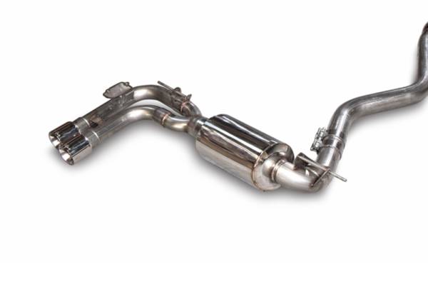 AWE Tuning - AWE Tuning 3010-42042 AWE Tuning BMW F3X N20/N26 328i/428i Touring Edition Exhaust Quad Outlet - 80mm Chrome Silver Tips