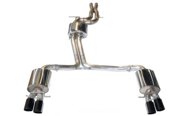 AWE Tuning - AWE Tuning 3010-43014 AWE Tuning Audi B8 / B8.5 S4 3.0T Touring Edition Exhaust - Diamond Black Tips (90mm)