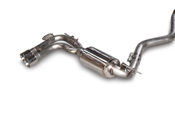 AWE Tuning - AWE Tuning 3010-43036 AWE Tuning BMW F3X N20/N26 328i/428i Touring Edition Exhaust Quad Outlet - 80mm Diamond Black Tips