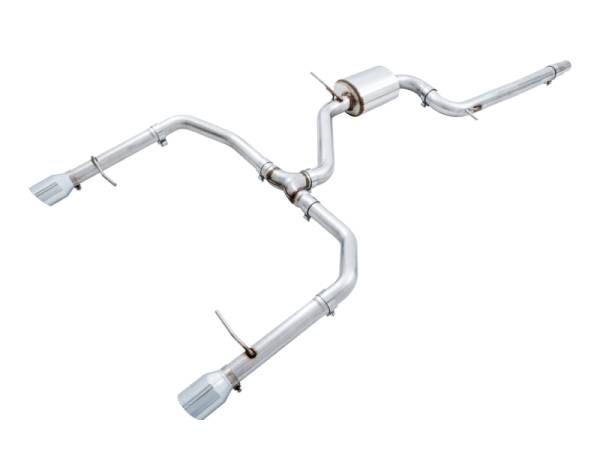 AWE Tuning - AWE Tuning 3015-22068 AWE Tuning 18-21 Volkswagen Jetta GLI Mk7 Track Exhaust - Chrome Silver Tips (Fits High-Flow DP)