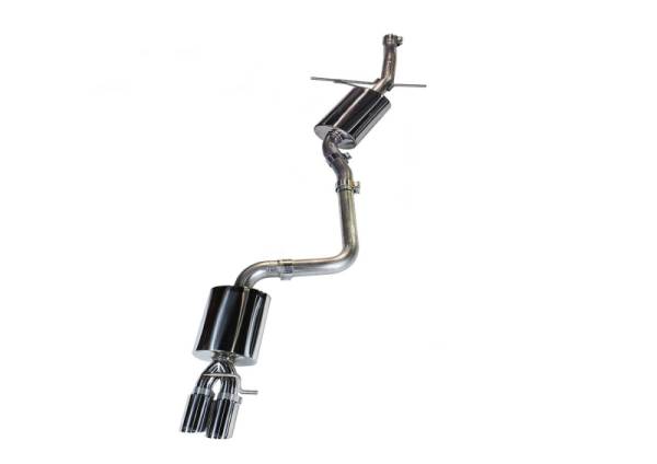 AWE Tuning - AWE Tuning 3015-23012 AWE Tuning Audi B8 A5 2.0T Touring Edition Single Outlet Exhaust - Diamond Black Tips