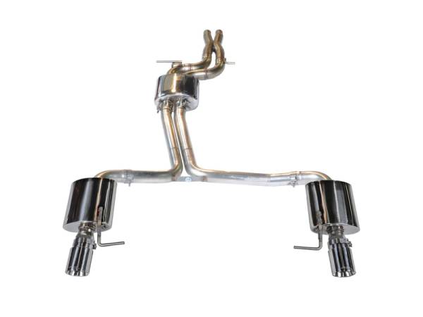 AWE Tuning - AWE Tuning 3015-32048 AWE Tuning Audi C7 A6 3.0T Touring Edition Exhaust - Dual Outlet Chrome Silver Tips