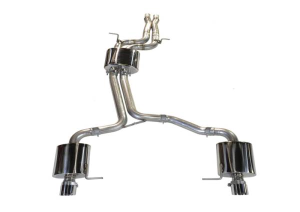 AWE Tuning - AWE Tuning 3015-32050 AWE Tuning Audi 8R Q5 3.0T Touring Edition Exhaust Dual Outlet Chrome Silver Tips