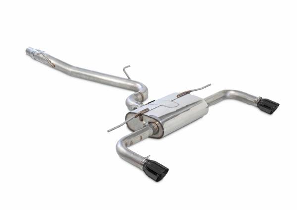 AWE Tuning - AWE Tuning 3015-32058 AWE Tuning Audi 8V A3 Touring Edition Exhaust - Dual Outlet Diamond Black 90 mm Tips