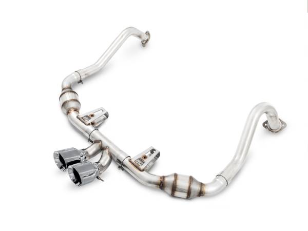 AWE Tuning - AWE Tuning 3015-32080 AWE Tuning Porsche 718 Boxster / Cayman Touring Edition Exhaust - Chrome Silver Tips