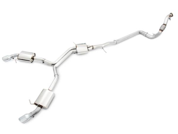AWE Tuning - AWE Tuning 3015-32090 AWE Tuning Audi B9 A5 Touring Edition Exhaust Dual Outlet - Chrome Silver Tips (Includes DP)