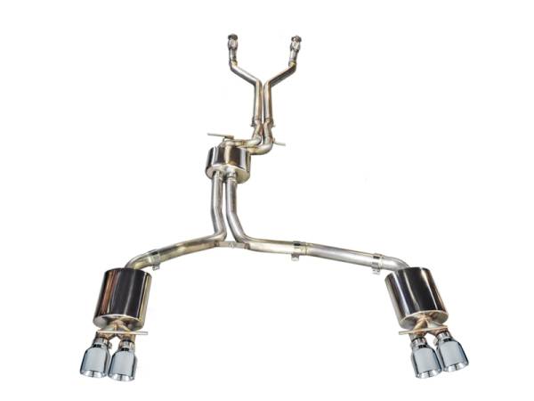 AWE Tuning - AWE Tuning 3015-42012 AWE Tuning Audi C7 / C7.5 S7 4.0T Touring Edition Exhaust - Polished Silver Tips