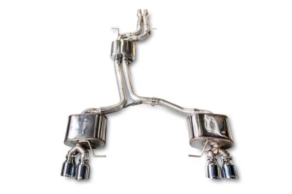 AWE Tuning - AWE Tuning 3015-42052 AWE Tuning Audi 8R SQ5 Touring Edition Exhaust - Quad Outlet Chrome Silver Tips
