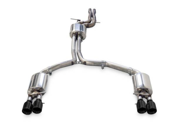 AWE Tuning - AWE Tuning 3015-43074 AWE Tuning Audi C7.5 A7 3.0T Touring Edition Exhaust - Quad Outlet Diamond Black Tips