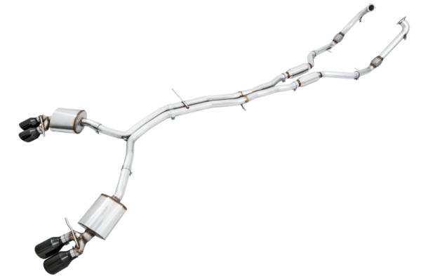 AWE Tuning - AWE Tuning 3015-43092 AWE Tuning Audi B9 S5 3.0T Touring Edition Exhaust - Black Diam Tips (102mm)