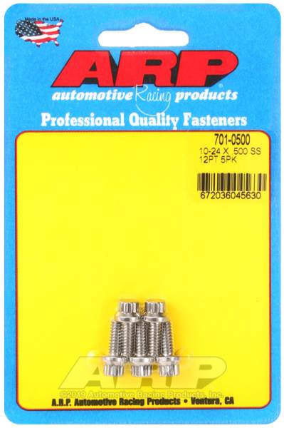 ARP - ARP 701-0500 ARP 10-24 x .500 12pt SS bolts