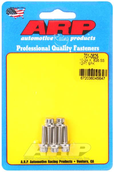 ARP - ARP 701-0625 ARP 10-24 x .625 12pt SS bolts
