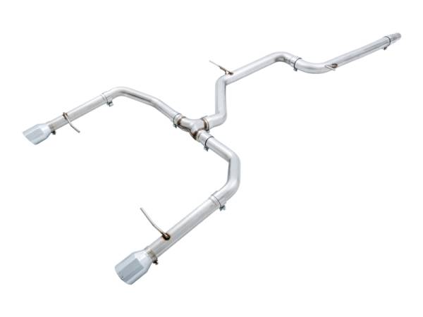 AWE Tuning - AWE Tuning 3020-22034 AWE Tuning 18-21 Volkswagen Jetta GLI Mk7 Track Edition Exhaust - Chrome Silver Tips (Fits OEM DP)