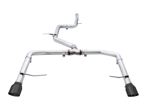 AWE Tuning - AWE Tuning 3020-23036 AWE Tuning 18-21 Volkswagen Jetta GLI Mk7 Track Edition Exhaust - Diamond Black Tips (Fits OEM DP)