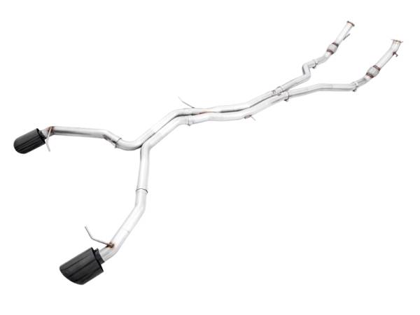 AWE Tuning - AWE Tuning 3020-33123 AWE Tuning Audi B9.5 RS 5 Coupe Track Edition Exhaust - RS-Style Diamond Black Tips
