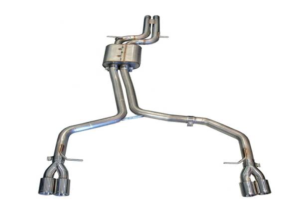 AWE Tuning - AWE Tuning 3020-42020 AWE Tuning Audi B8 / B8.5 S4 3.0T Track Edition Exhaust - Chrome Silver Tips (90mm)
