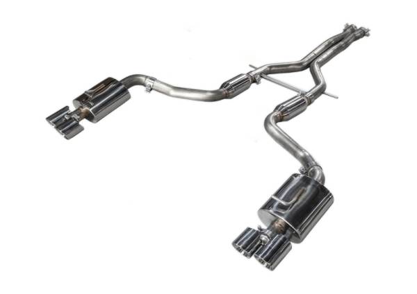 AWE Tuning - AWE Tuning 3020-42032 AWE Tuning Panamera 2/4 Track Edition Exhaust (2011-2013) - w/Chrome Silver Tips