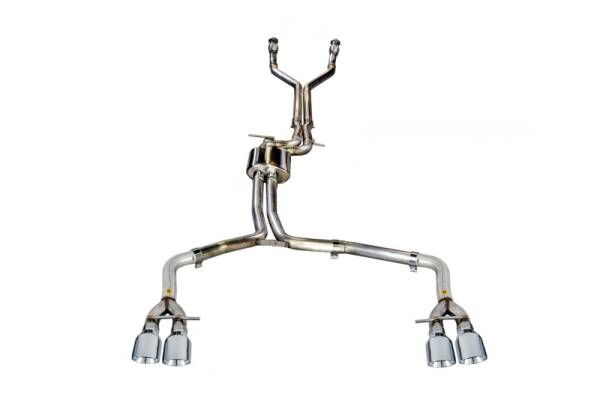 AWE Tuning - AWE Tuning 3020-42042 AWE Tuning Audi C7 / C7.5 S6 4.0T Track Edition Exhaust - Chrome Silver Tips