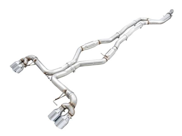 AWE Tuning - AWE Tuning 3020-42078 AWE Tuning 2019+ BMW M340i (G20) Track Edition Exhaust - Quad Chrome Silver Tips