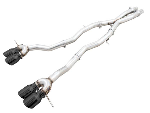 AWE Tuning - AWE Tuning 3020-42482 AWE Tuning Track Edition Cat-Back Exhaust for BMW G8X M3/M4 - Diamond Black Tips