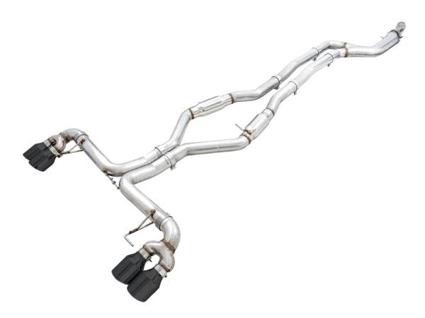 AWE Tuning - AWE Tuning 3020-43085 AWE Tuning 2019+ BMW M340i (G20) Track Edition Exhaust - Quad Diamond Black Tips