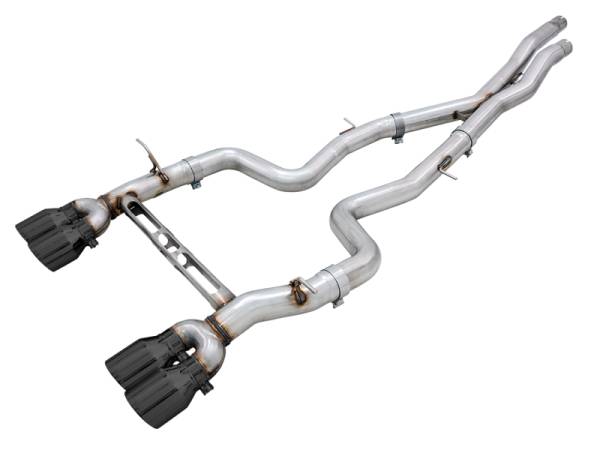 AWE Tuning - AWE Tuning 3020-43087 AWE Tuning BMW F8X M3/M4 Track Edition Cat-Back Exhaust - Diamond Black Tips