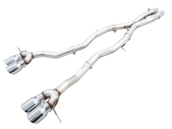 AWE Tuning - AWE Tuning 3020-43482 AWE Tuning Track Edition Cat-Back Exhaust for BMW G8X M3/M4 - Chrome Silver Tips