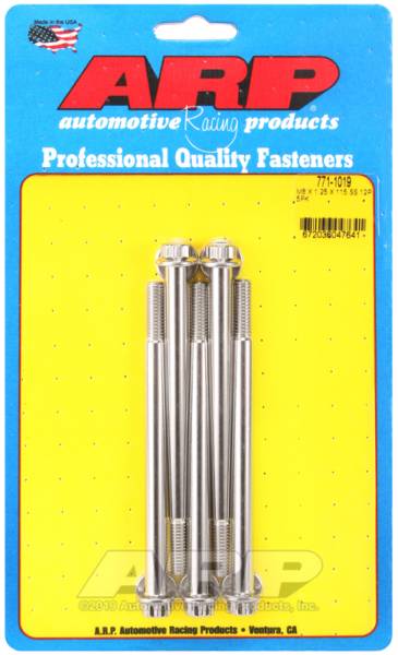 ARP - ARP 771-1019 ARP M8 x 1.25 x 115 12pt Stainless Steel Bolts (5/pkg)