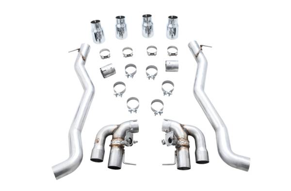 AWE Tuning - AWE Tuning 3025-42061 AWE Tuning 18-19 BMW M5 (F90) 4.4T AWD SwitchPath Axle-Back Exhaust - Chrome Silver Tips
