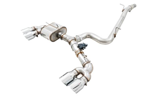AWE Tuning - AWE Tuning 3025-42064 AWE Tuning Mk7 Golf R SwitchPath Exhaust w/Chrome Silver Tips 102mm