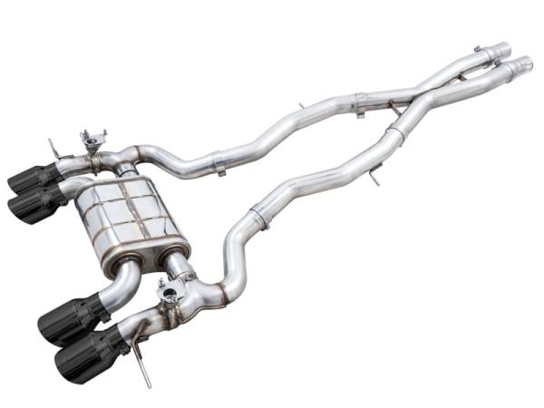AWE Tuning - AWE Tuning 3025-42480 AWE Tuning SwitchPath Cat-Back Exhaust for BMW G8X M3/M4 - Diamond Black Tips