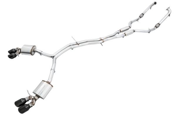 AWE Tuning - AWE Tuning 3025-43034 AWE Tuning Audi B9 S4 SwitchPath Exhaust - Non-Resonated (Black 102mm Tips)