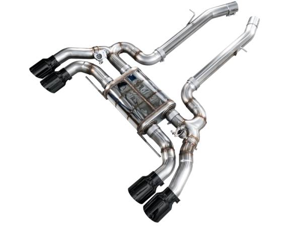 AWE Tuning - AWE Tuning 3025-43301 AWE Tuning 20-25 BMW X3 M/M Comp (F97) AWD SwitchPath Axle-Back Exhaust - Diamond Black Tips