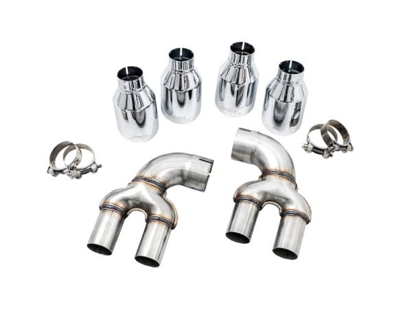 AWE Tuning - AWE Tuning 3810-42018 AWE Tuning 2019+ BMW M340i (G20) OE-Config-To-Quad Tip Conversion Kit - Chrome Silver Tip