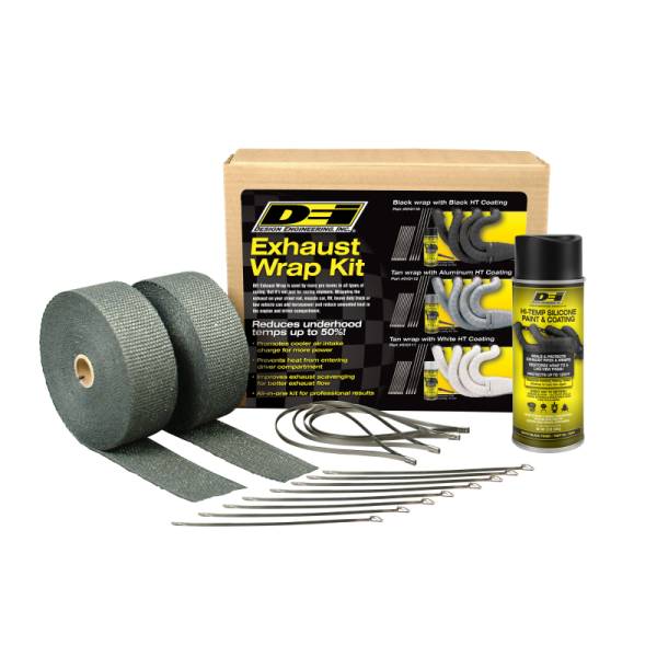 DEI - DEI 10110 DEI Kit - Black Wrap & Black HT Silicone Coating (Aerosol)