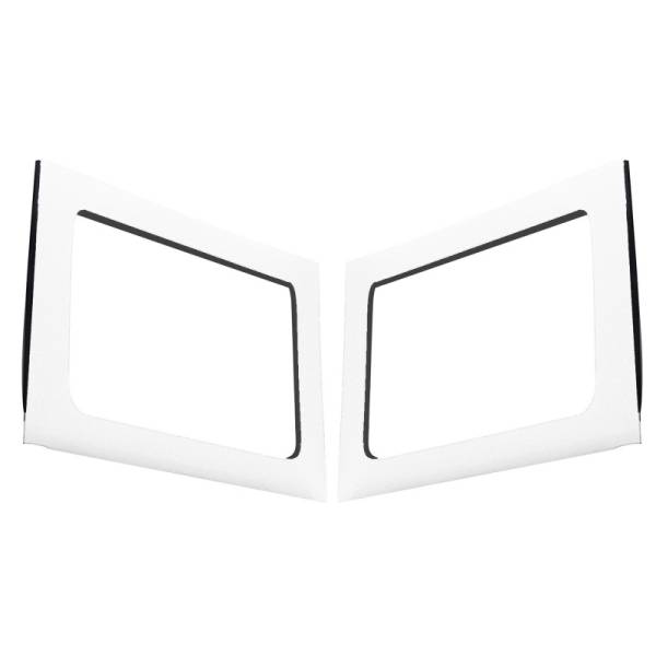 DEI - DEI 50151 DEI 11-18 Jeep Wrangler JK 4-Door Boom Mat Rear Side Window Trim - 2 Piece - White