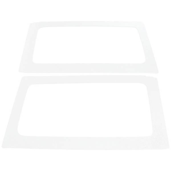 DEI - DEI 50154 DEI 11-18 Jeep Wrangler JK 2-Door Boom Mat Rear Side Window Trim - 2 Piece - White