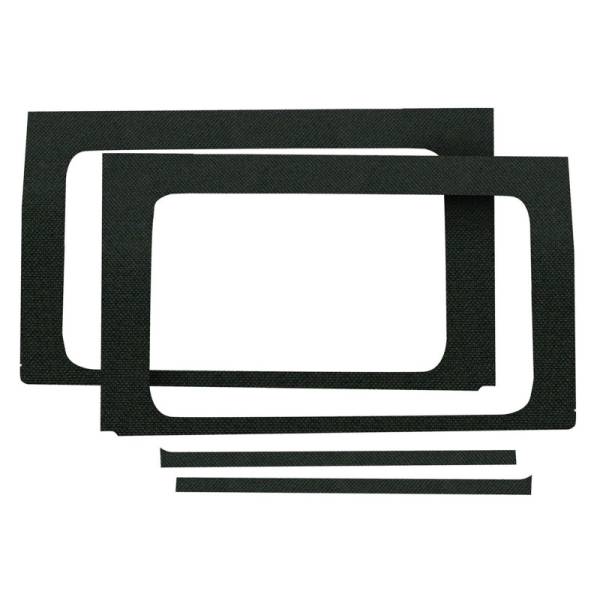 DEI - DEI 50173 DEI 18-23 Jeep Wrangler JL 4-Door Boom Mat Rear Side Window Trim - 4 Piece - Black