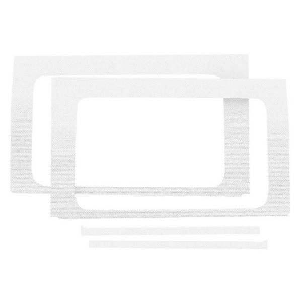 DEI - DEI 50175 DEI 18-23 Jeep Wrangler JL 4-Door Boom Mat Rear Side Window Trim - 4 Piece - White