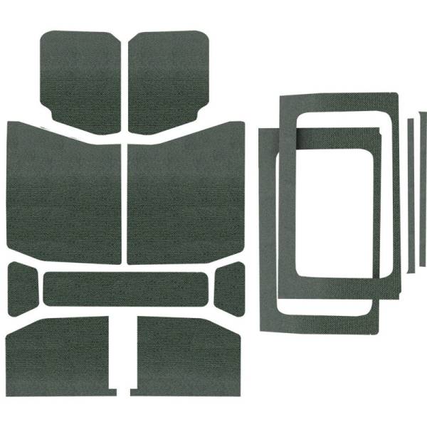 DEI - DEI 50179 DEI 18-23 Jeep Wrangler JL 4-Door Boom Mat Complete Headliner Kit - 13 Piece - Gray